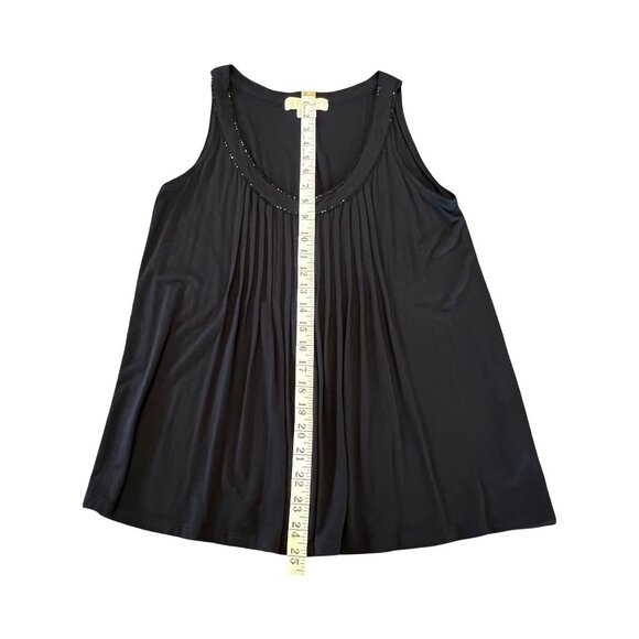Michael | Michael Kors | Black Rayon / Spandex | Beaded | Tank Top | Size M - Picture 4 of 8